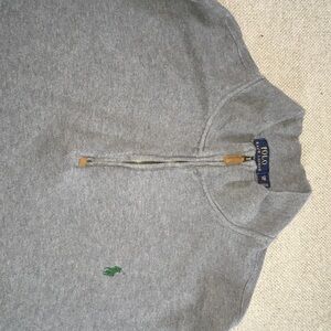 Polo by Ralph Lauren Heather Gray Zip-Up Sweater 2XB